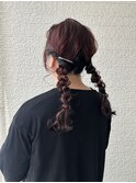 ツイン編みおろしアレンジ