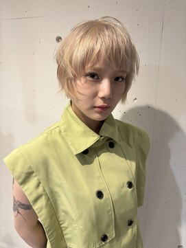 ダブミックス(DaB MIX) ブロンドベージュ/ホワイトベージュ/ショートボブ/ショートヘア