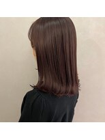 アンドワン 自由が丘(＆ONE)&nbsp;【&ONE 自由が丘】切りっぱなしミディアム　× ココアブラウン