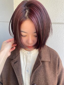 ヘアーアイストゥーレ(HAIR ICI TRE) ブリーチ無しダブルカラーオレンジ似合わせカットイメチェン