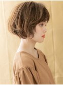 オレンジベージュハイライト抜け感マッシュボブX上尾20代30代