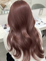 アイトーキョーエス 渋谷(AI TOKYO S)&nbsp;ピンクベージュブリーチなしダブルカラーロングレイヤー髪質改善