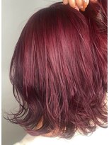 アース 会津若松店(HAIR&MAKE EARTH)&nbsp;ボルドーレッドのくびれミディ