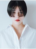 センターパート 色気のある黒髪ショート【Belle表参道】