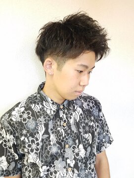 ワンワンオー バーバーショップ 博多店(@110 BARBER SHOP) ツイストマッシュアップバング