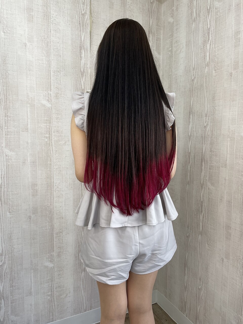 ピンクグラデーションカラー。（スーパーロング篇）：L120890039