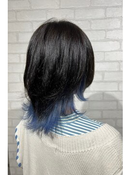 ビス ヘア アンド ビューティー 西新井店(Vis Hair＆Beauty) 20代30代ウルフインナーカラー立体感小顔丸み乾かすだけ