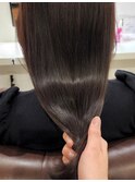 髪質改善ストレート×チョコレートブラウン