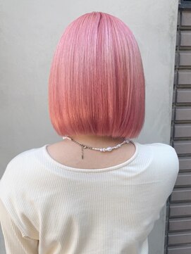 アイティーバイアルバム 下北沢店(IT by ALBUM) コーラルピンク_グレージュカラーボブウルフ_ba382713