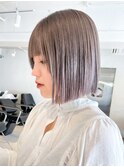 グレーベージュボブ_チェリーブラウンフェミニンロング_ba362931