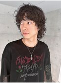 メンズウルフ×パーマ×ハイレイヤースタイル