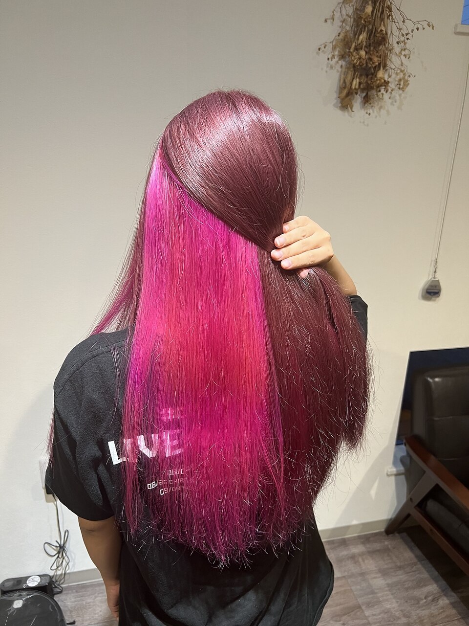 青と夏 ブリーチWカラー ピンクブラウン×ショッキンピンク：L184339471