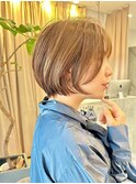 小顔/まとまる/丸み/ショート/ショートボブ