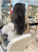 アッシュグレージュ 透明感カラー 秋冬 ロングレイヤー