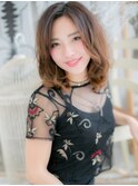 外国人風インナーカラー小顔エアリーミディh3越谷20代30代40代