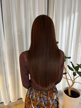 アールヘアーデザイン 藤が丘(r hair design) サラツヤロングベージュカラーブリーチしない透明感カラー
