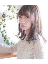 サロン ド ユーア(salon de yuua)&nbsp;中区大手町美容院　シナモンベージュ　外ハネロブスタイル