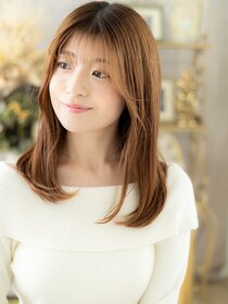 カバーヘア ブリス 北浦和(COVER HAIR bliss) 艶感ストレートうぶバングモテ小顔レイヤーa北浦和20代30代40代