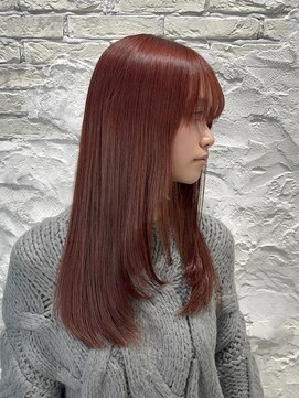 ラ ミューズ ヘアー(La mju：z hair) ブラッドオレンジピンク×ローレイヤー(a)