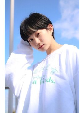 ロウブ(roubu.) シースルーマッシュミルクティーベージュハンサムショート