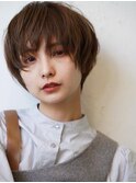 小顔◎マッシュショートヘア/マロンベージュ/20代～50代