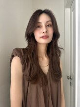 バイオレット 栄店(Violet) くびれ巻き ブラウンカラー レイヤーカット 顔まわり HR-144