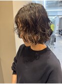 髪質改善ミディアムマッシュウェーブ