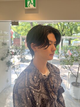 シアン 矢場町店(CYAN.) アイロン要らずセンターパーマ毛流れパーマ