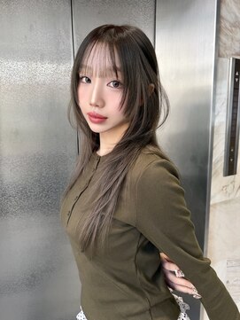 天神美容室 ハッシュカット×小顔レイヤー×くすみグレージュ×髪質改善