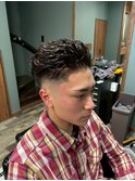 MEN’S HAIR/サーフカール/刈り上げセンターパート/柏