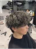 波巻き/ツイストスパイラルパーマ/ツーブロック刈り上げマッシュ