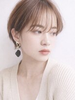 ムーン 仙台一番町店(OON)&nbsp;小顔ショート/アッシュベージュ/ハンサムショート/仙台/髪質改善