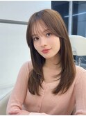 ミルクティーブロンド/ダークブルー/デジタルパーマ/渋谷