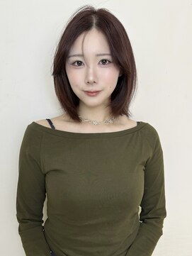 アクシス 栄店(`AXIS) 平田/ワンホンレイヤー/ミルクティーブロンド/ダークブルー/栄