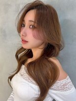 レーヴバイロンド 仙台(Reve by Lond) くびれレイヤー韓国巻き前髪カット縮毛矯正ミルクティーベージュ