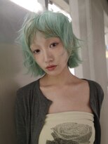 クペウヘイヴン(cope'u HAVEN) 原宿/ウルフカット レイヤー デザインカラー ミントグリーン