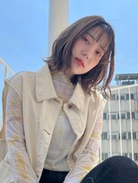バサ 所沢店(BASSA)&nbsp;ミディアムレイヤー/顔まわり/前髪/オリーブベージュ