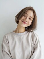 ユニカ オレ(UNIKA ore)&nbsp;ハッシュカットグレージュデザインカラーツートーンカラー北長瀬
