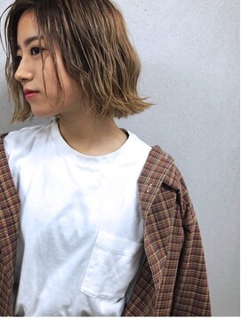 フロート 小阪店(float) くせ毛風ラフパーマ_結婚式,前下がり,斜めバング