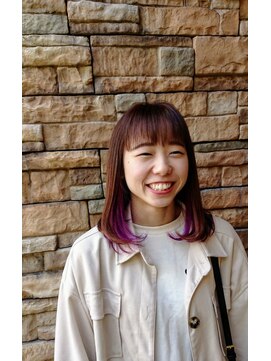 エノモト(ENOMOTO) 大人可愛いワンカールミディ×インナーカラースカーレット