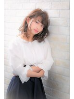 ソア 武蔵小杉(SOAR)&nbsp;毛先パーマネオウルフ小顔外ハネボブアッシュブラウン