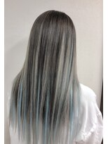 ライブトレア(LIVE TOREA) エクステグラデーション水色メッシュ