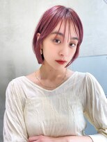 メーヴェ(Mowen)&nbsp;mowen 南堀江　ボブ×ピンクブラウン×艶髪×セミウェット