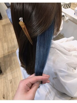 ヘアー リゾート グロウ(hair resort GROW) GROW緑橋☆インナーカラー（ブルーシルバー）