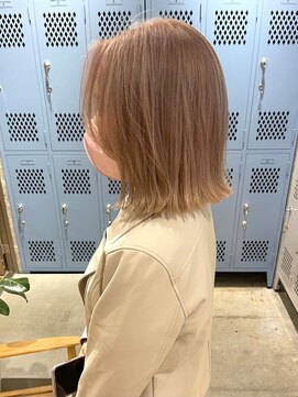 サンク 原宿 表参道(cinq) ミルクティーベージュダブルカラーインナーカラーケアブリーチ