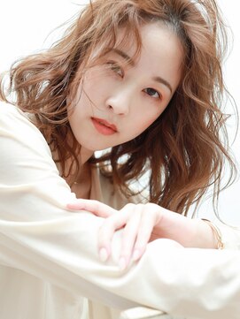 スリール バイ ミリー 江坂(Sourire by milly) 【Sourire江坂】大人かわいい外はねこなれミディ×ブラウン