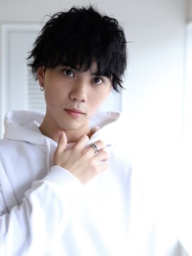 ソイクフ(SOY KUFU) 【soy-kufu】MEN'S HAIRアッシュブラック波巻きマッシュパーマ