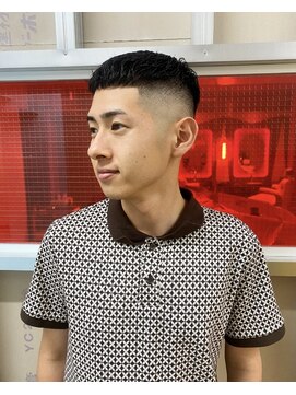 メリケンバーバーショップ トーキョー(MERICAN BARBERSHOP TYO) MEN'SHAIRツーブロック束感ショート波巻きハイライト99