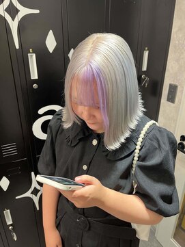 ティアム 渋谷店(Tiam shibuya) 黒髪/前髪パーマ/グレーベージュ/レイヤーロング/ダブルカラー