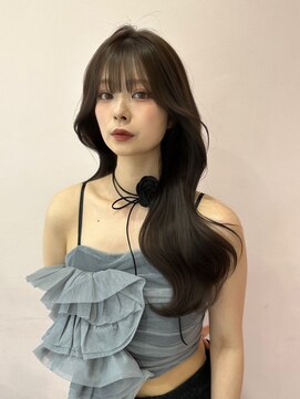 ボタン シブヤ(VOTAN SHIBUYA) 韓国ヘア/くびれヘア/顔まわりカット/前髪あり/ダークアッシュ